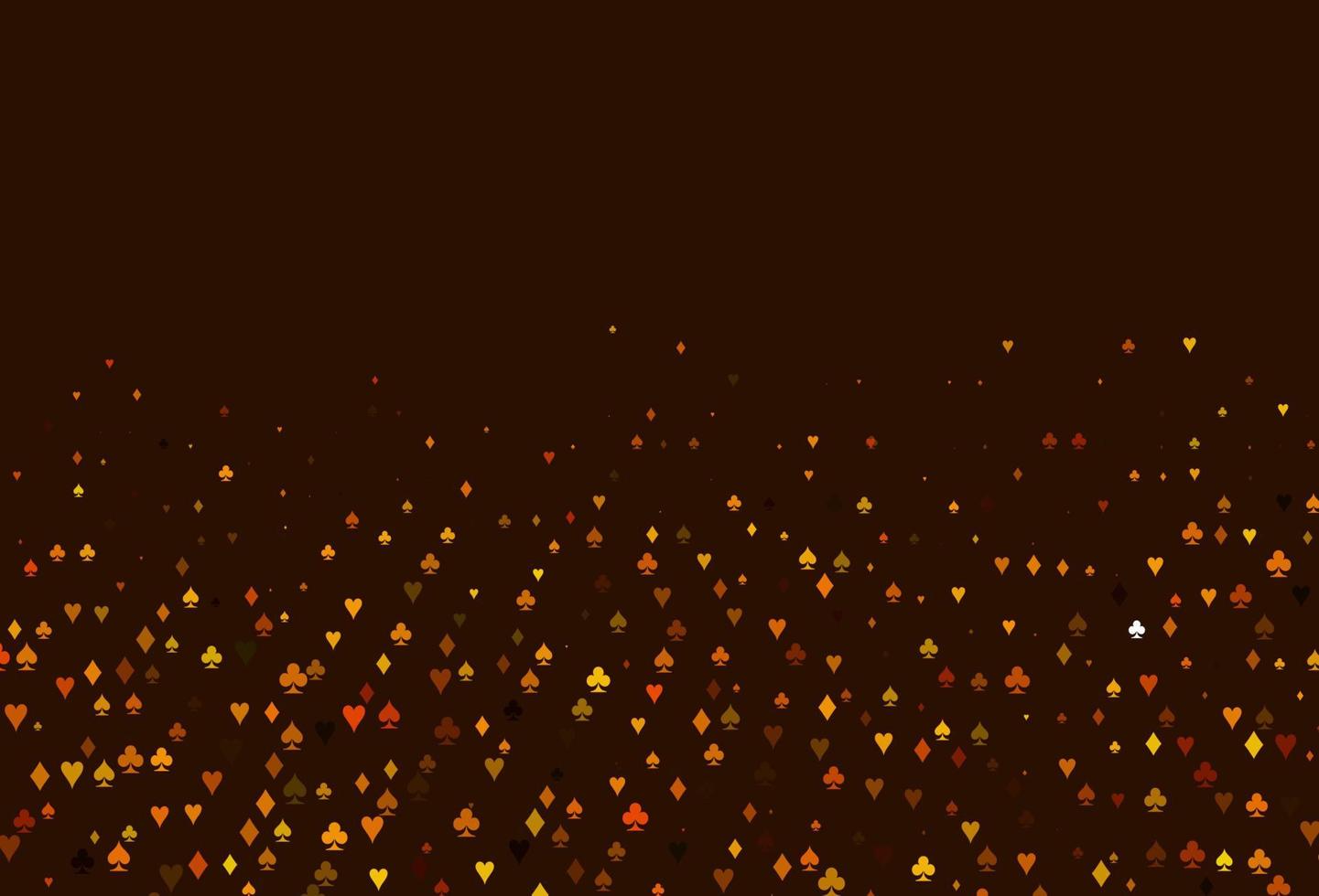 hellgelbes, orangefarbenes Vektormuster mit Kartensymbol. vektor