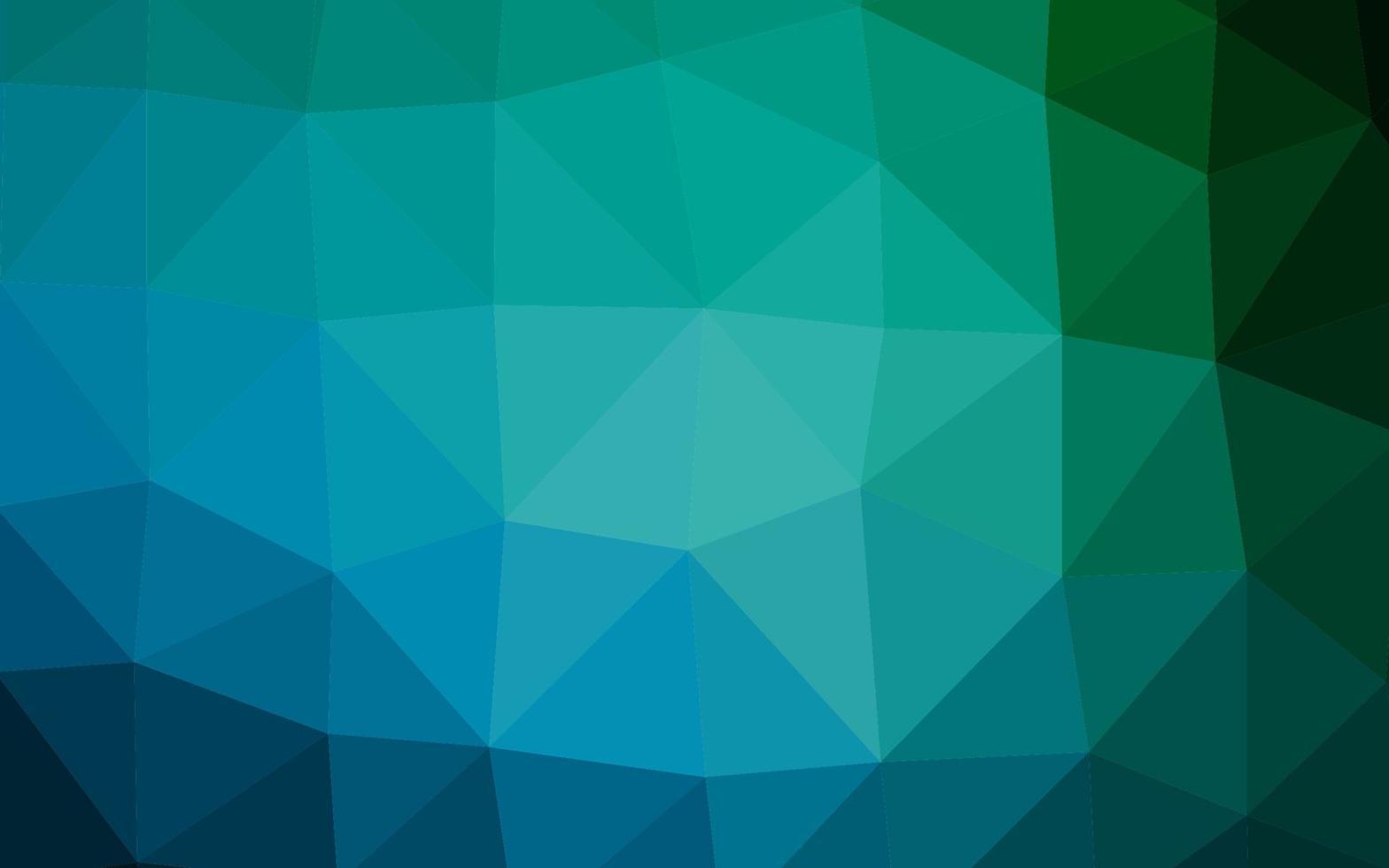 dunkelblauer, grüner Vektor abstrakter Mosaikhintergrund.