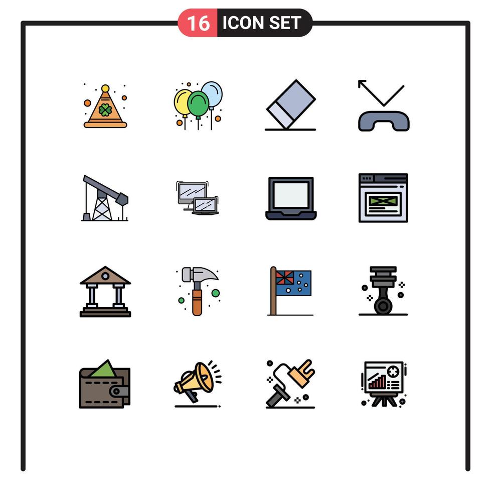 16 kreativ ikoner modern tecken och symboler av företag gas sudd olja konstruktion redigerbar kreativ vektor design element