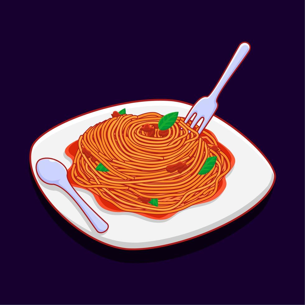 Dieses Vektor-Spaghetti-Menü ist perfekt für jedes italienische Restaurant oder Pasta-Projekt vektor