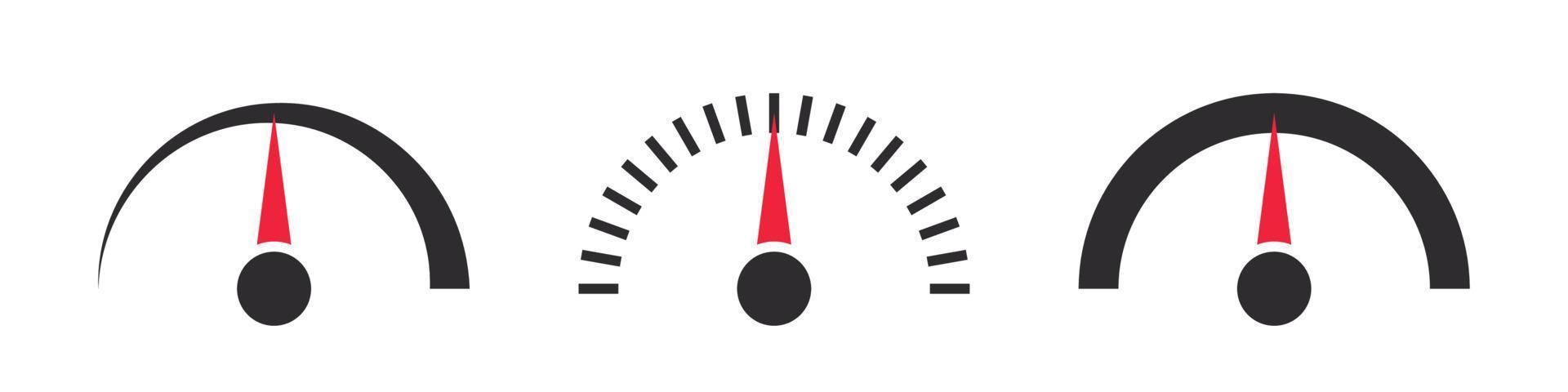 Tacho einfaches Symbol. Tachometer, Drehzahlmesser, Anzeigesymbole. Leistungsmessung. Vektor-Illustration vektor