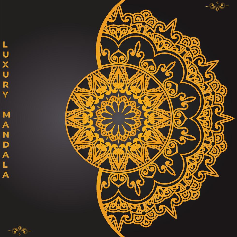 lyx dekorativ mandala design bakgrund med arabesk mönster arabicum islamic öst stil vektor