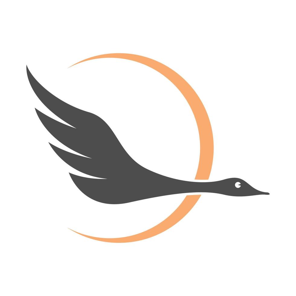 Gans-Logo-Icon-Design vektor