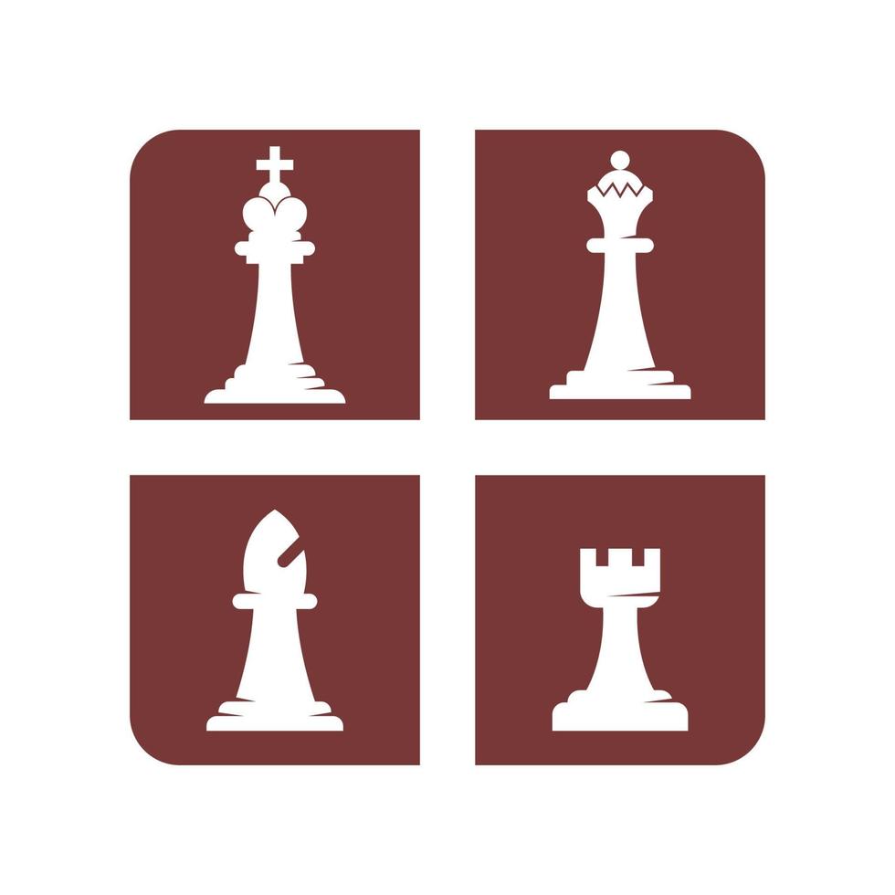 schack ikon logotyp design vektor