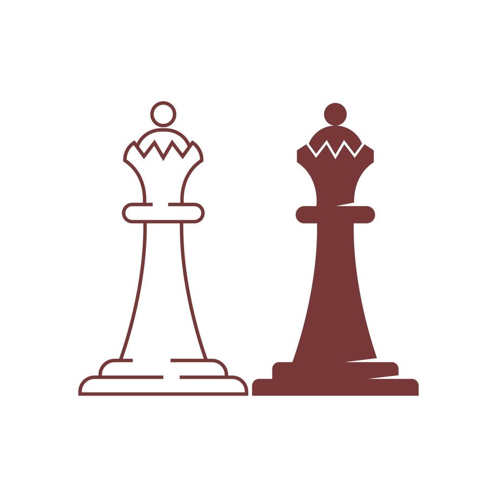 Schach-Symbol-Logo-Design vektor