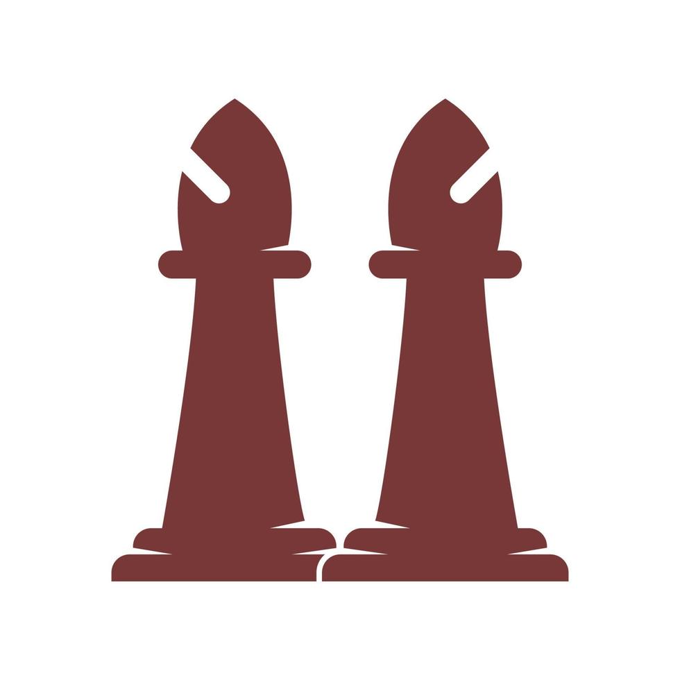 Schach-Symbol-Logo-Design vektor