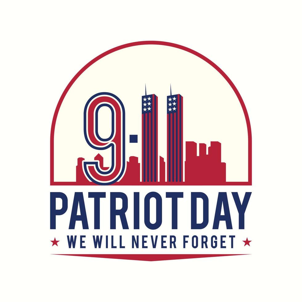 patriot dag årsdag baner emblem design vektor