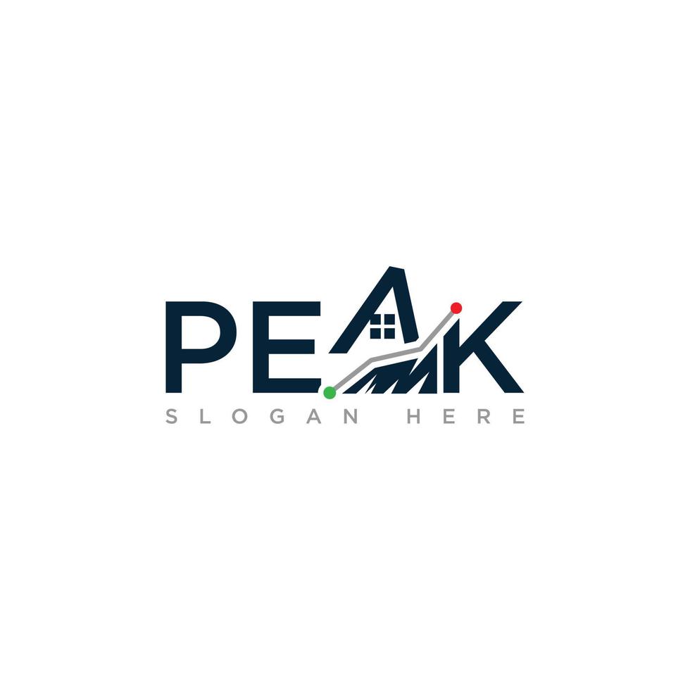 abstrakter Brief Peak Typografie Logo Symbol Symbol vektor