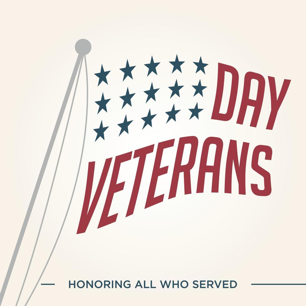 Vintage letzter Veterans Day Konzepthintergrund geformte amerikanische Flagge vektor