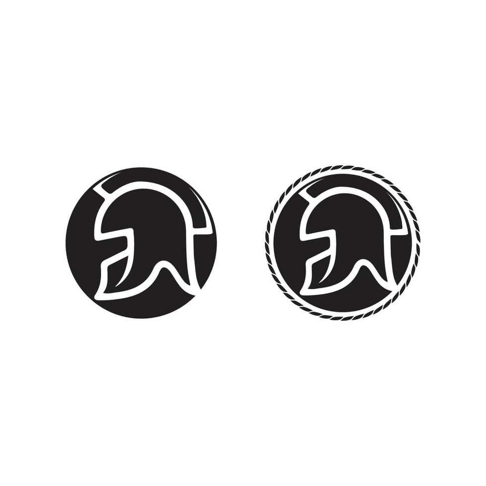 spartansk och gladiator logotyp ikon mönster vektor uppsättning