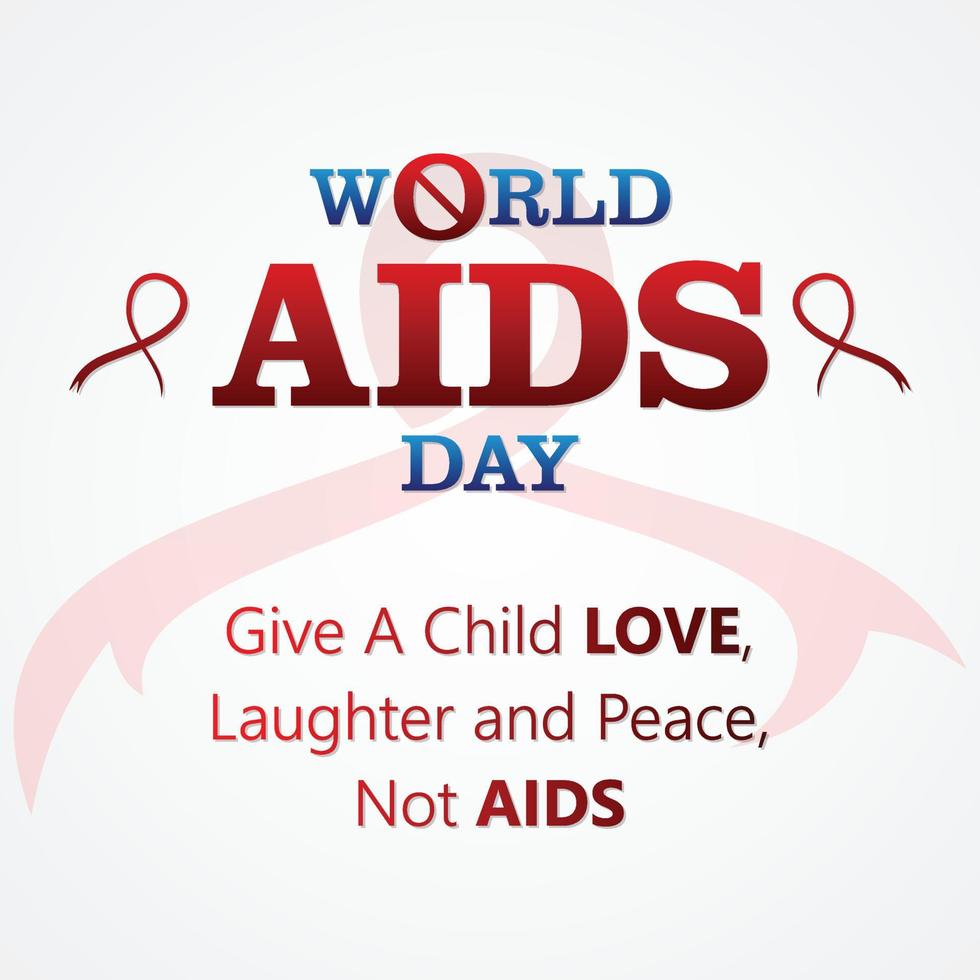 Welt-Aids-Tag Emblem Template Design Vektor Hintergrund