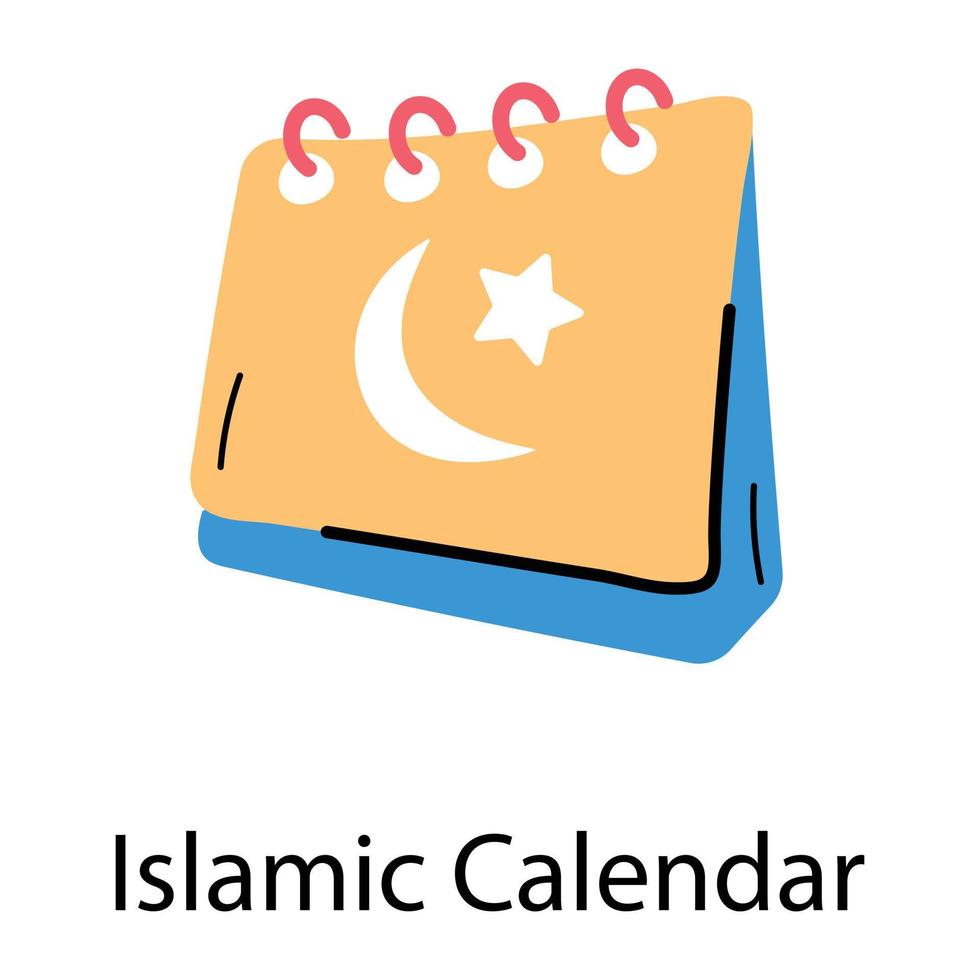 trendig islamic kalender vektor