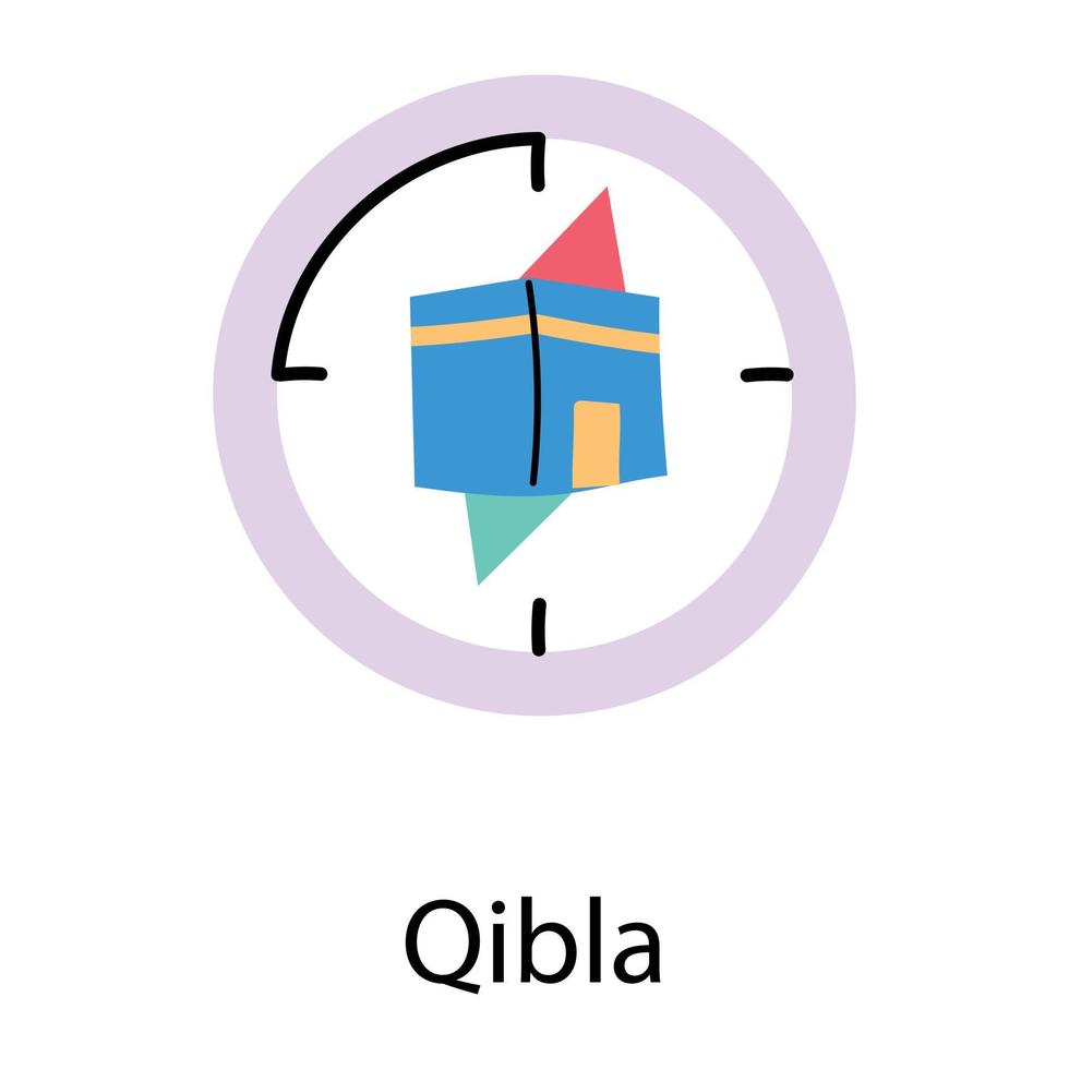 trendig qibla begrepp vektor