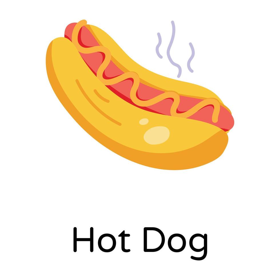 trendiger Hotdog vektor