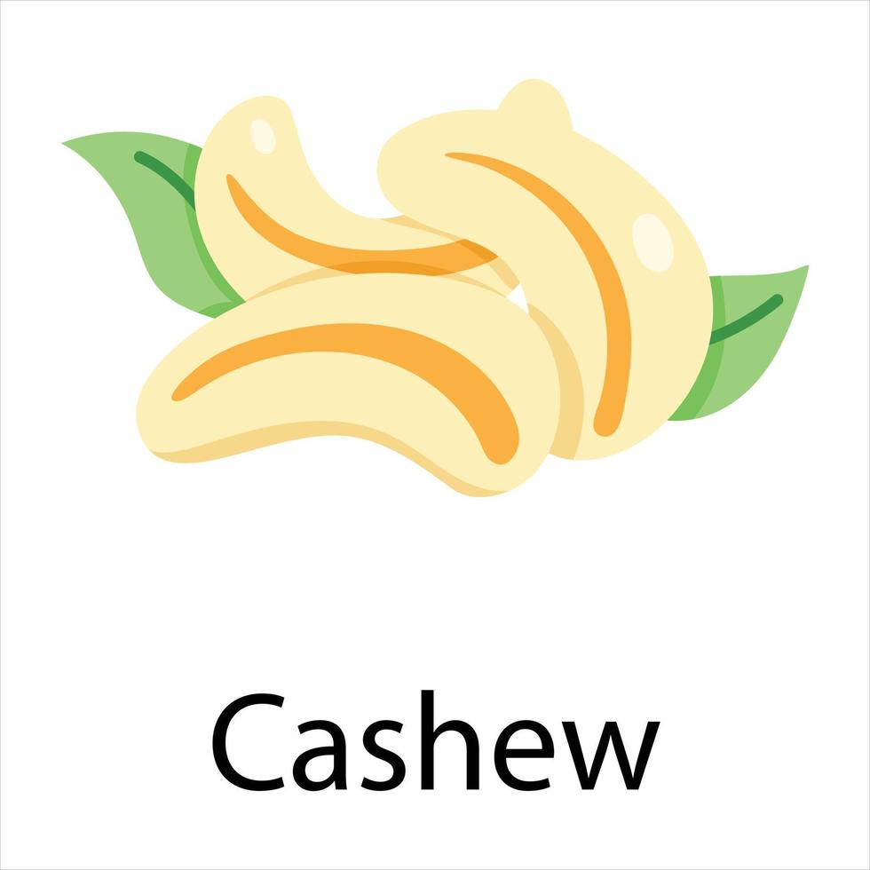 trendige Cashew-Konzepte vektor