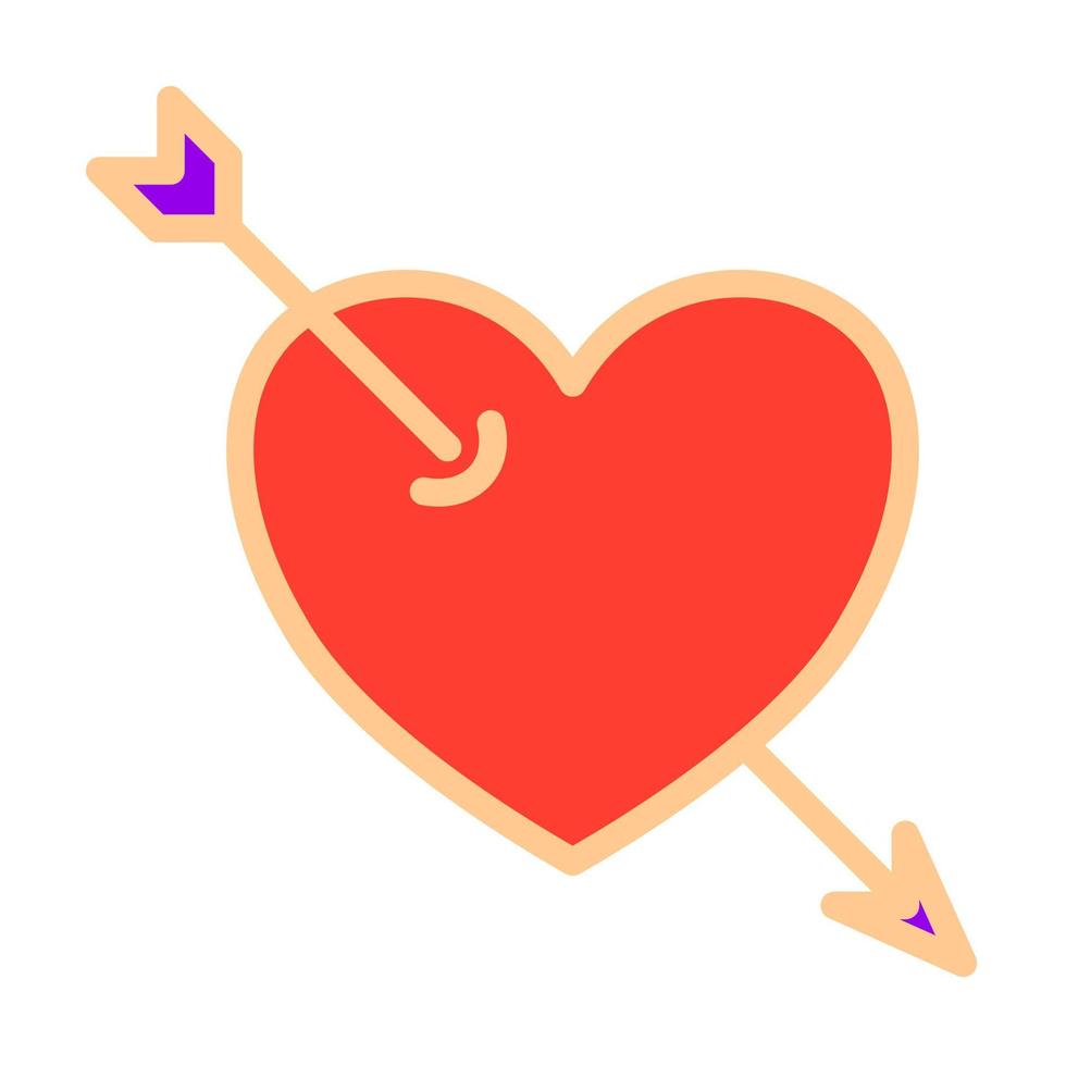 valentine dag. kärlek. uppsättning av söt isolerat ikoner. vektor