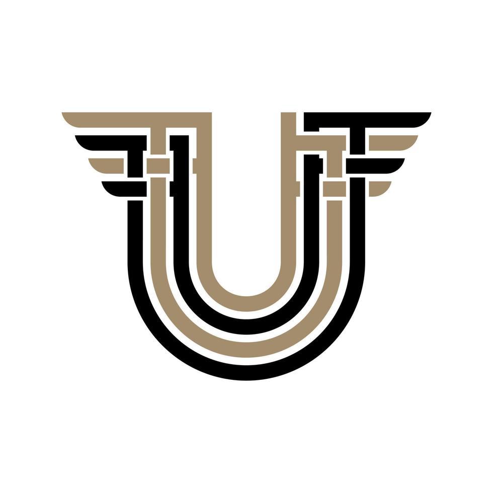 Buchstabe u-Logo-Icon-Design-Vorlagenelemente vektor