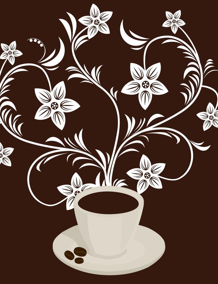 tasse kaffee ein zeichen für design. eine vektorabbildung vektor