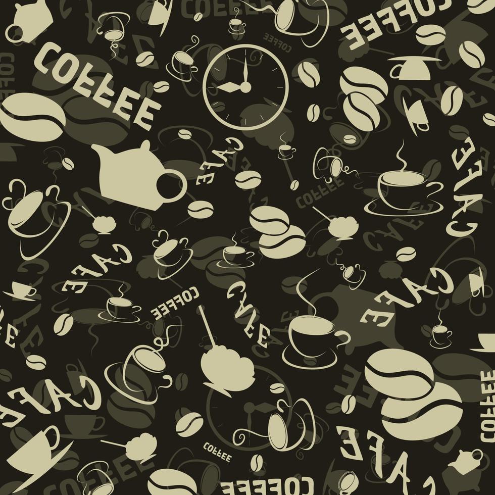 brun bakgrund på en kaffe tema. en vektor illustration