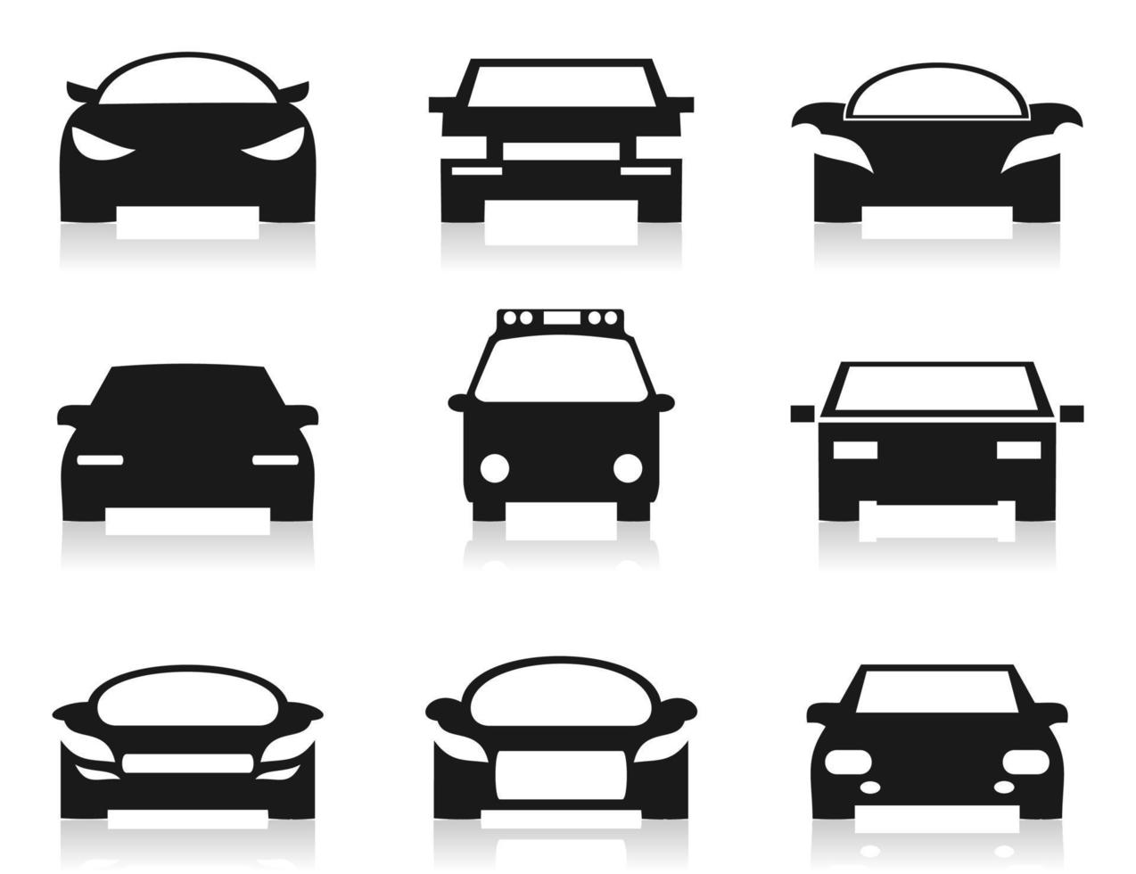 Sammlung von Silhouetten von Autos. eine vektorabbildung vektor