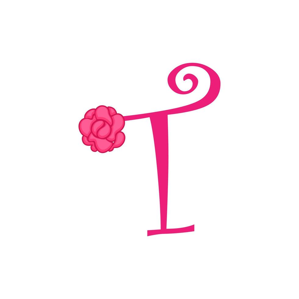 Typografie-Vektorillustration Valentinsgruß, Blume, Liebe in der rosa Farbe. vektor