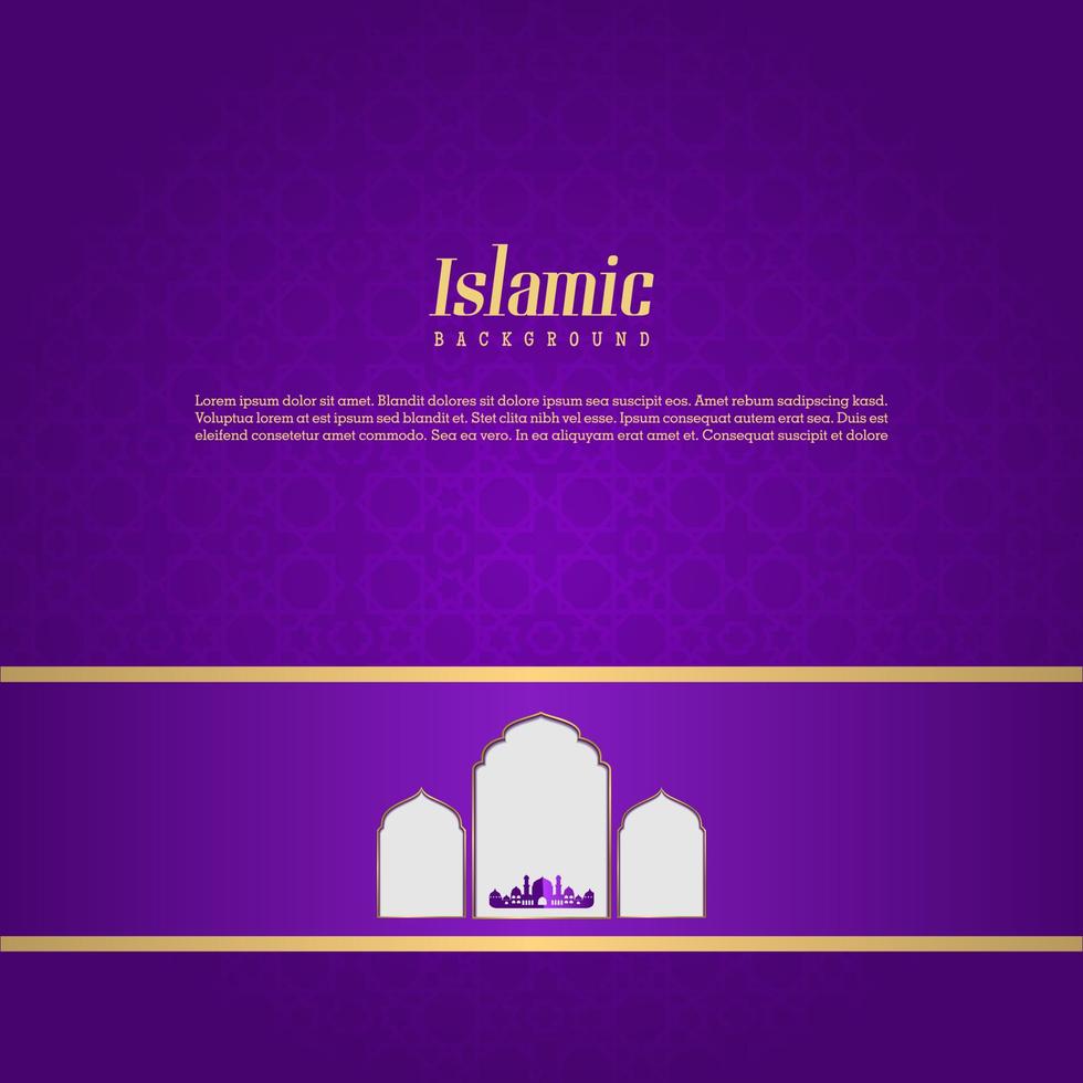 islamischer gruß ramadan kareem kartenentwurfshintergrund mit moderner verzierung vektor