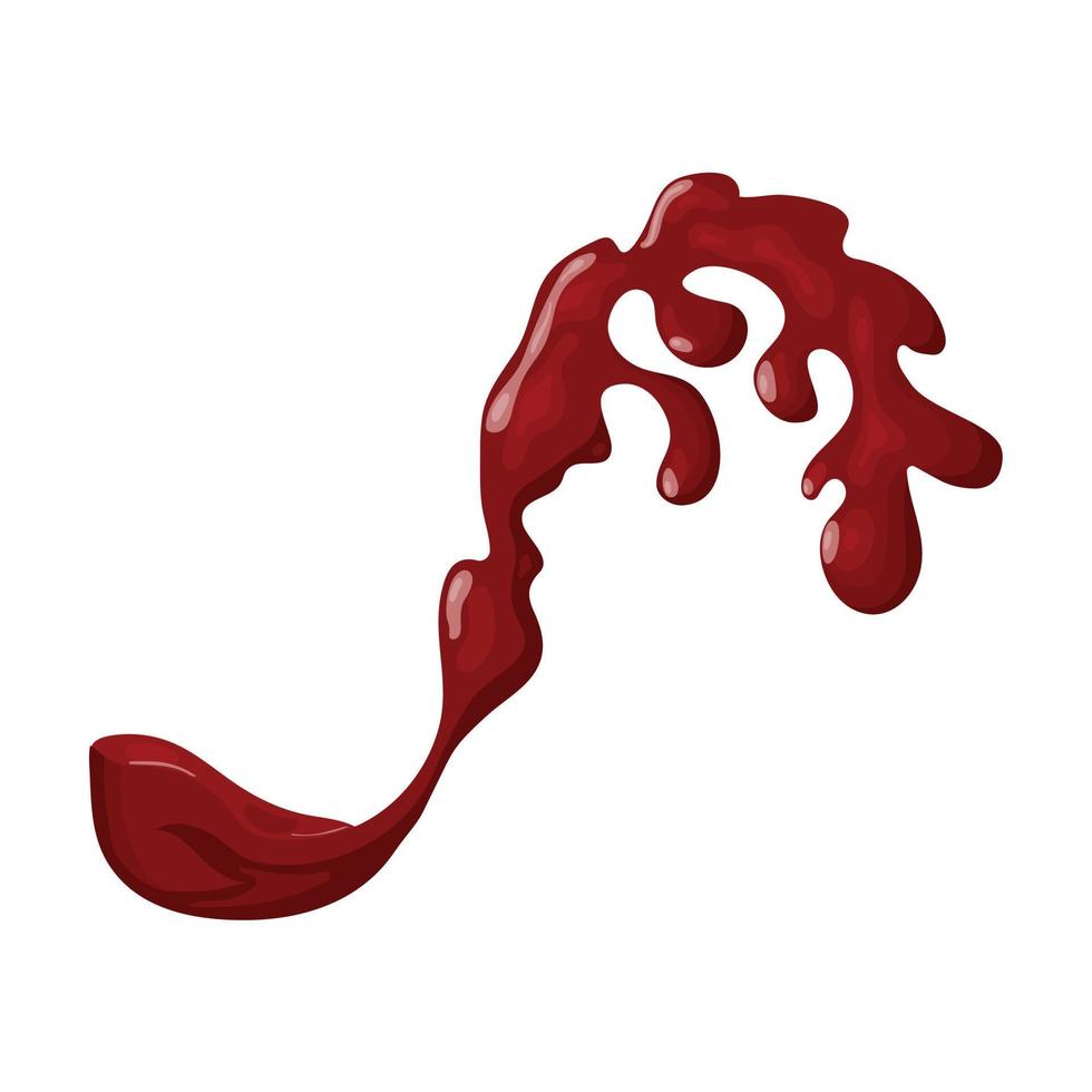 stänk av röd wine.vector illustration isolerat på vit bakgrund. vektor