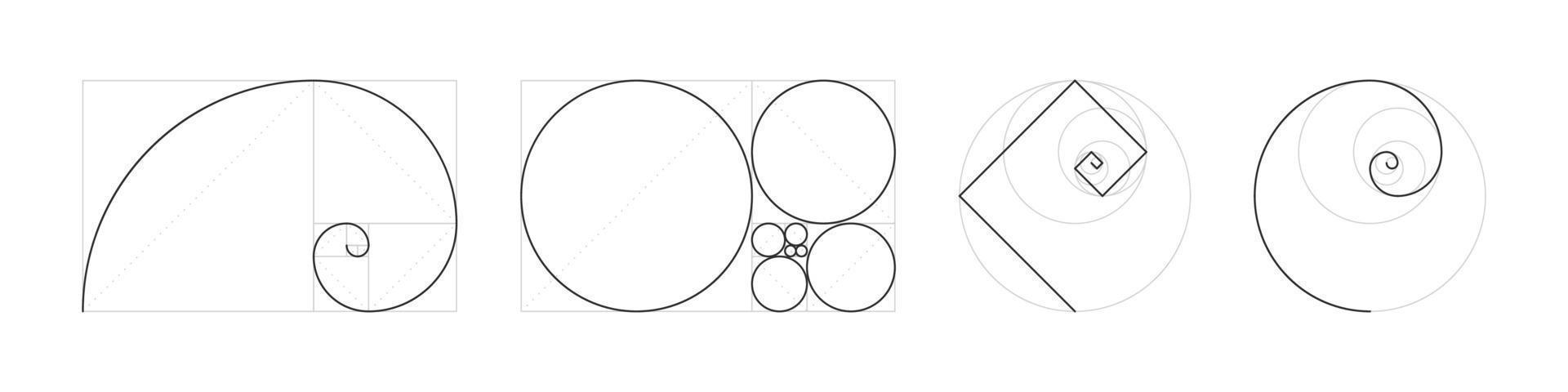 gyllene förhållande tecken. de begrepp av proportioner. gyllene sektion. vektor illustration