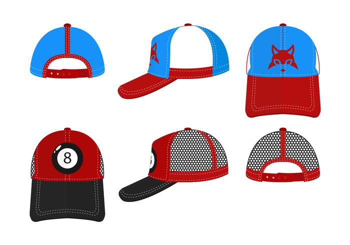 Trucker Hats Vector Set