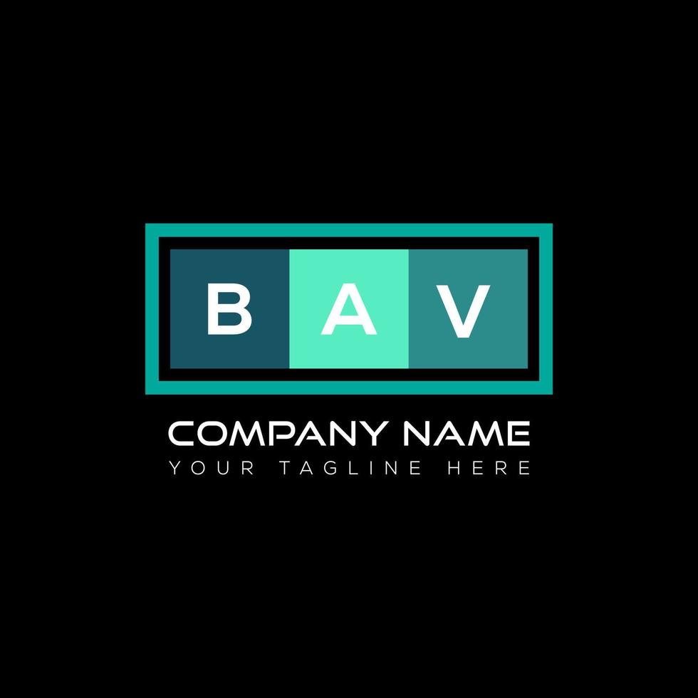 bav brev logotyp kreativ design. bav unik design. vektor