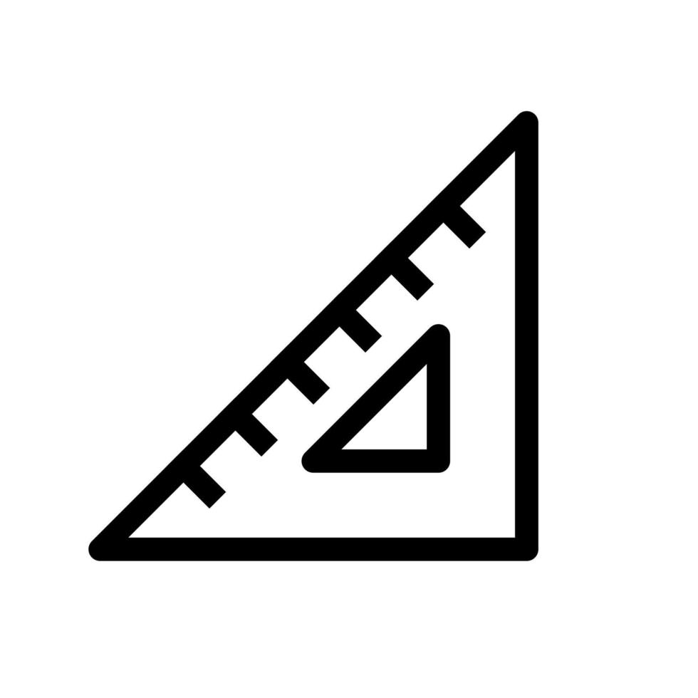 Bildungslineal Symbollinie isoliert auf weißem Hintergrund. schwarzes, flaches, dünnes Symbol im modernen Umrissstil. Lineares Symbol und bearbeitbarer Strich. einfache und pixelgenaue strichvektorillustration vektor