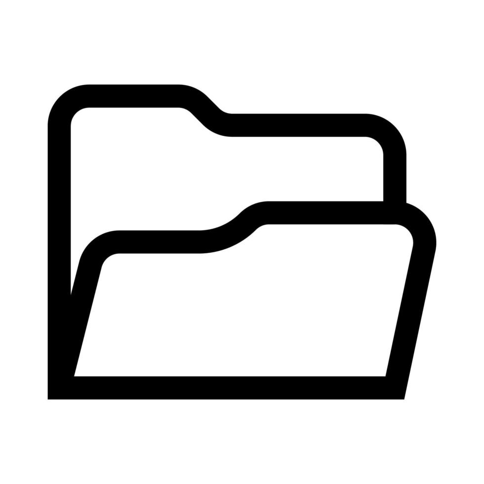 Office-Ordner-Icon-Linie isoliert auf weißem Hintergrund. schwarzes, flaches, dünnes Symbol im modernen Umrissstil. Lineares Symbol und bearbeitbarer Strich. einfache und pixelgenaue strichvektorillustration vektor