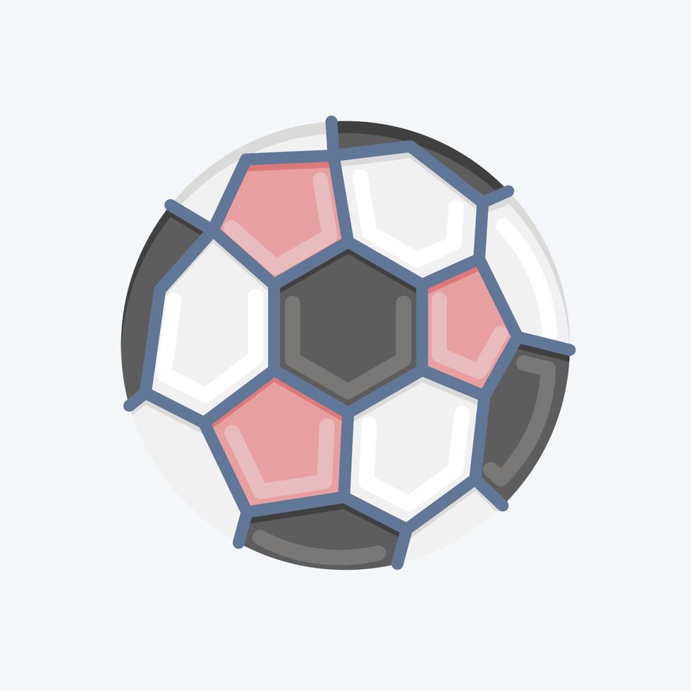 ikon fotboll boll. relaterad till sporter Utrustning symbol. klotter stil. enkel design redigerbar. enkel illustration vektor