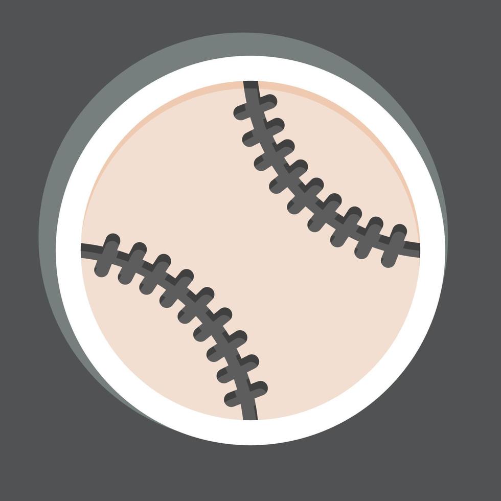 klistermärke baseboll boll. relaterad till sporter Utrustning symbol. enkel design redigerbar. enkel illustration vektor