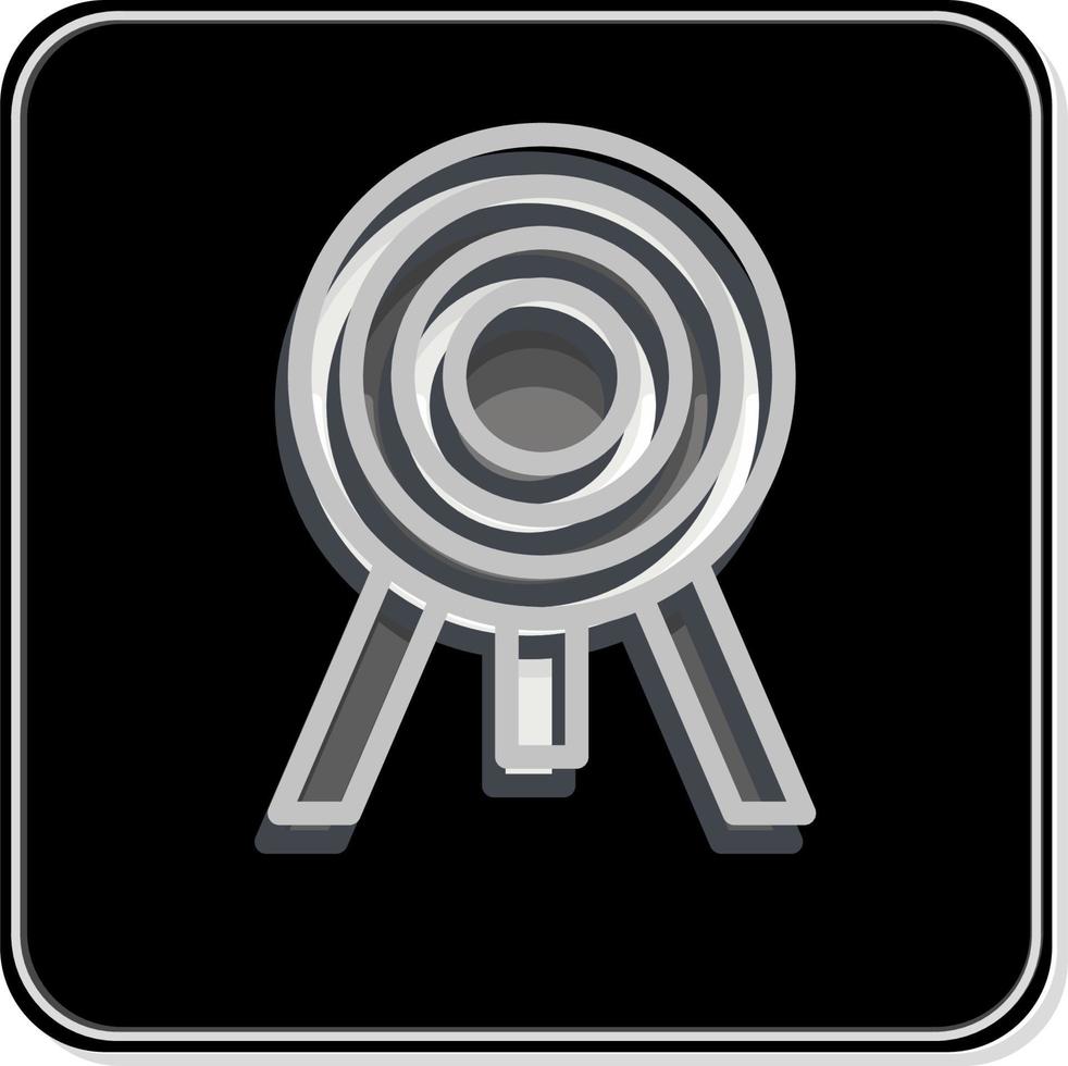 ikon bullseye. relaterad till sporter Utrustning symbol. glansig stil. enkel design redigerbar. enkel illustration vektor