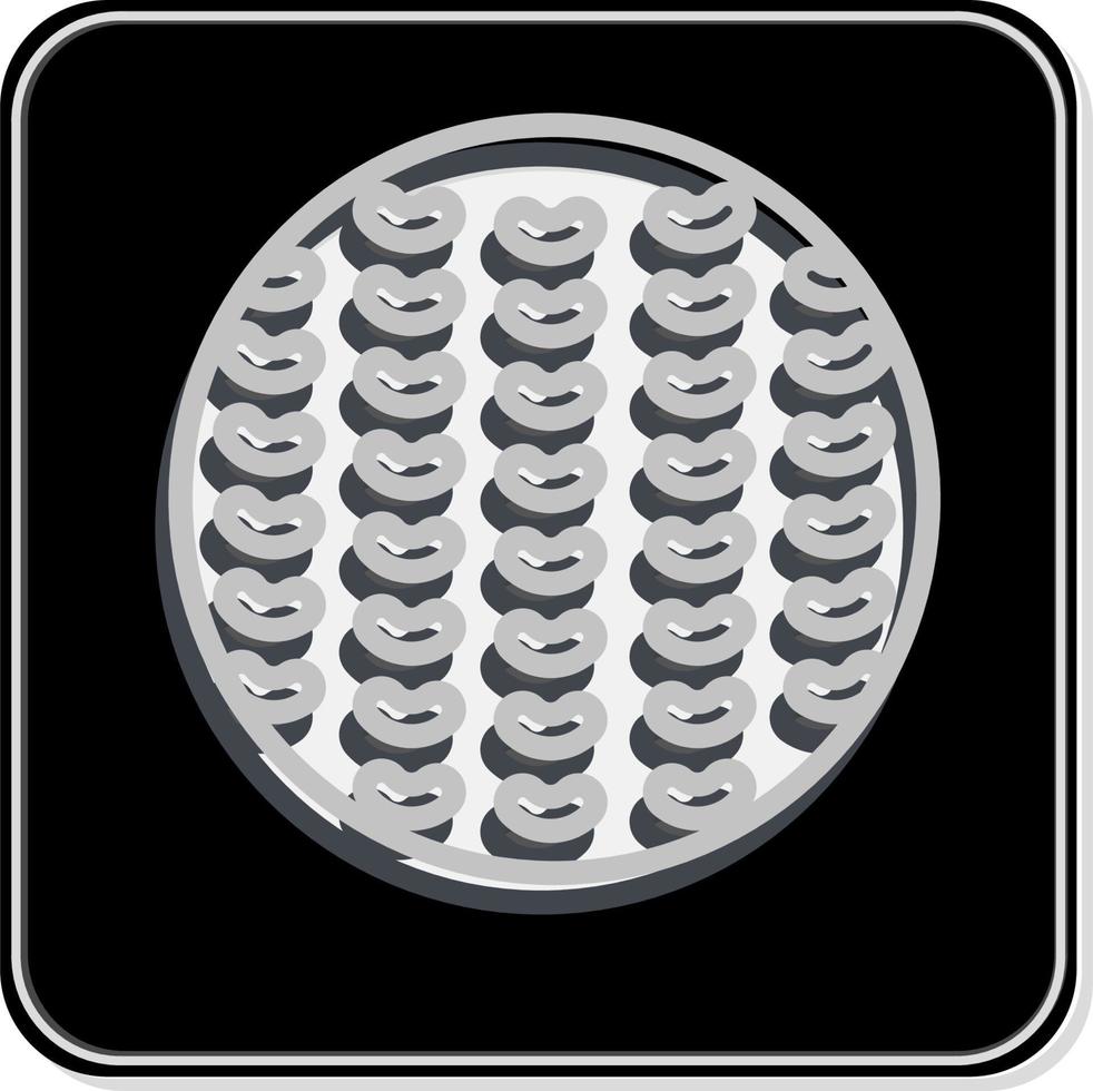 Symbol-Golfball. im Zusammenhang mit dem Symbol für Sportgeräte. glänzender Stil. einfaches Design editierbar. einfache Abbildung vektor