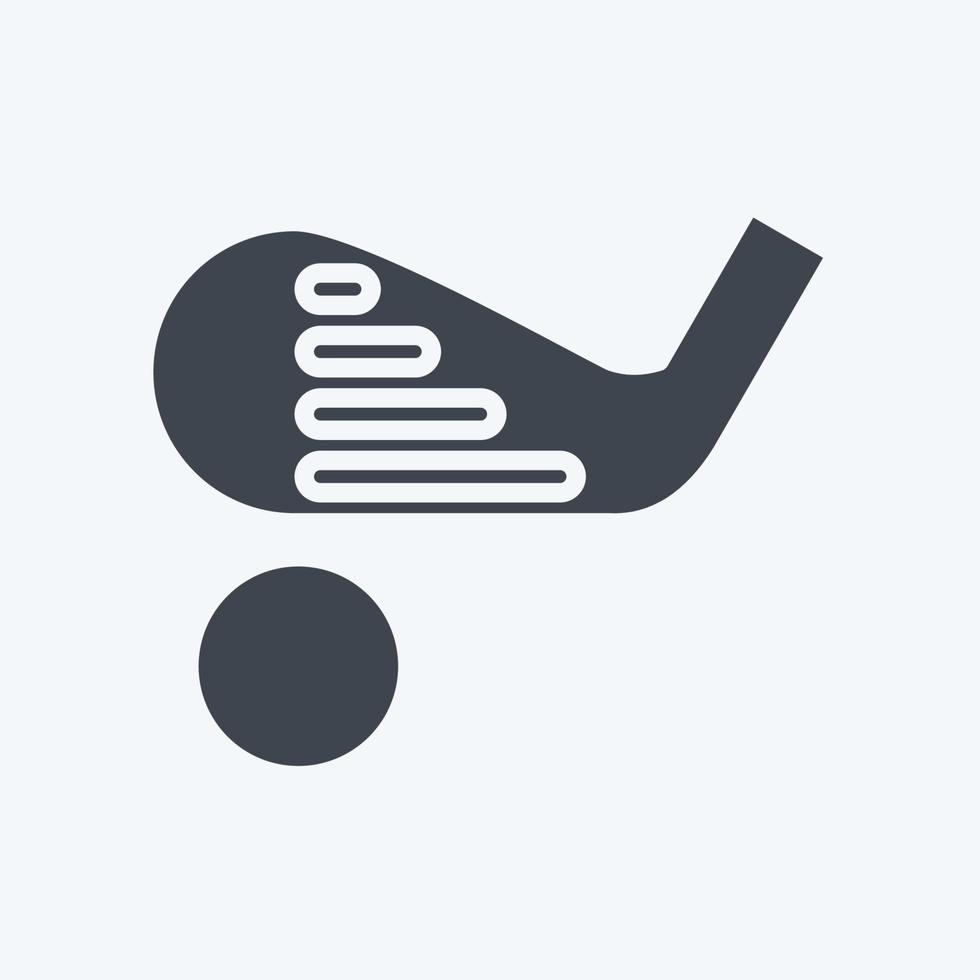 Symbol Hosel. im Zusammenhang mit dem Symbol für Sportgeräte. Glyphen-Stil. einfaches Design editierbar. einfache Abbildung vektor