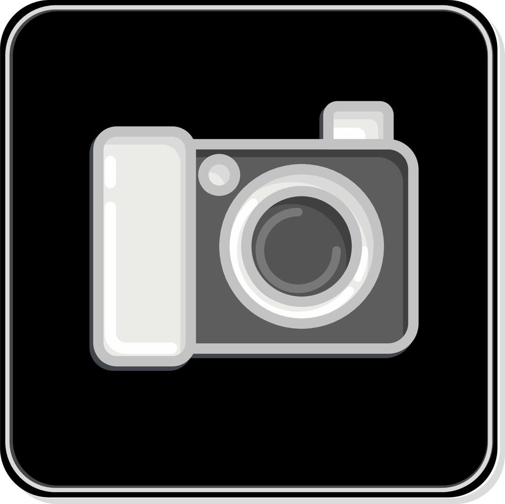 ikon digital kamera. relaterad till fotografi symbol. glansig stil. enkel design redigerbar. enkel illustration vektor