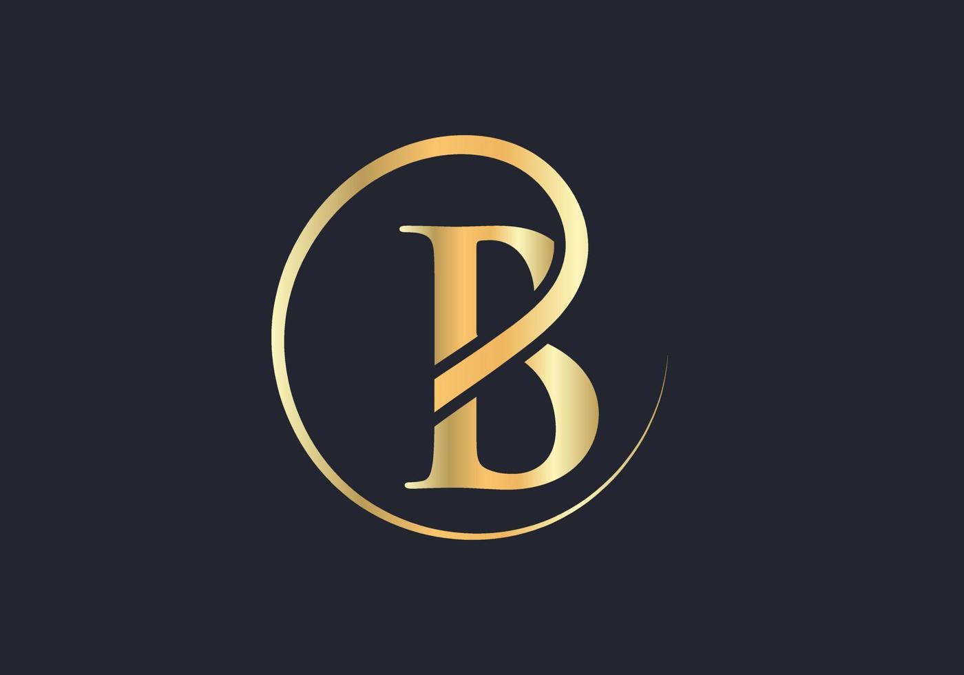 lyx brev b logotyp. b logotyp för elegant och eleganta mode symbol vektor