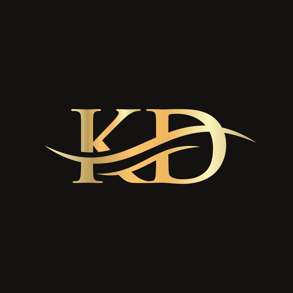 kd logotyp design. första kd brev logotyp design vektor