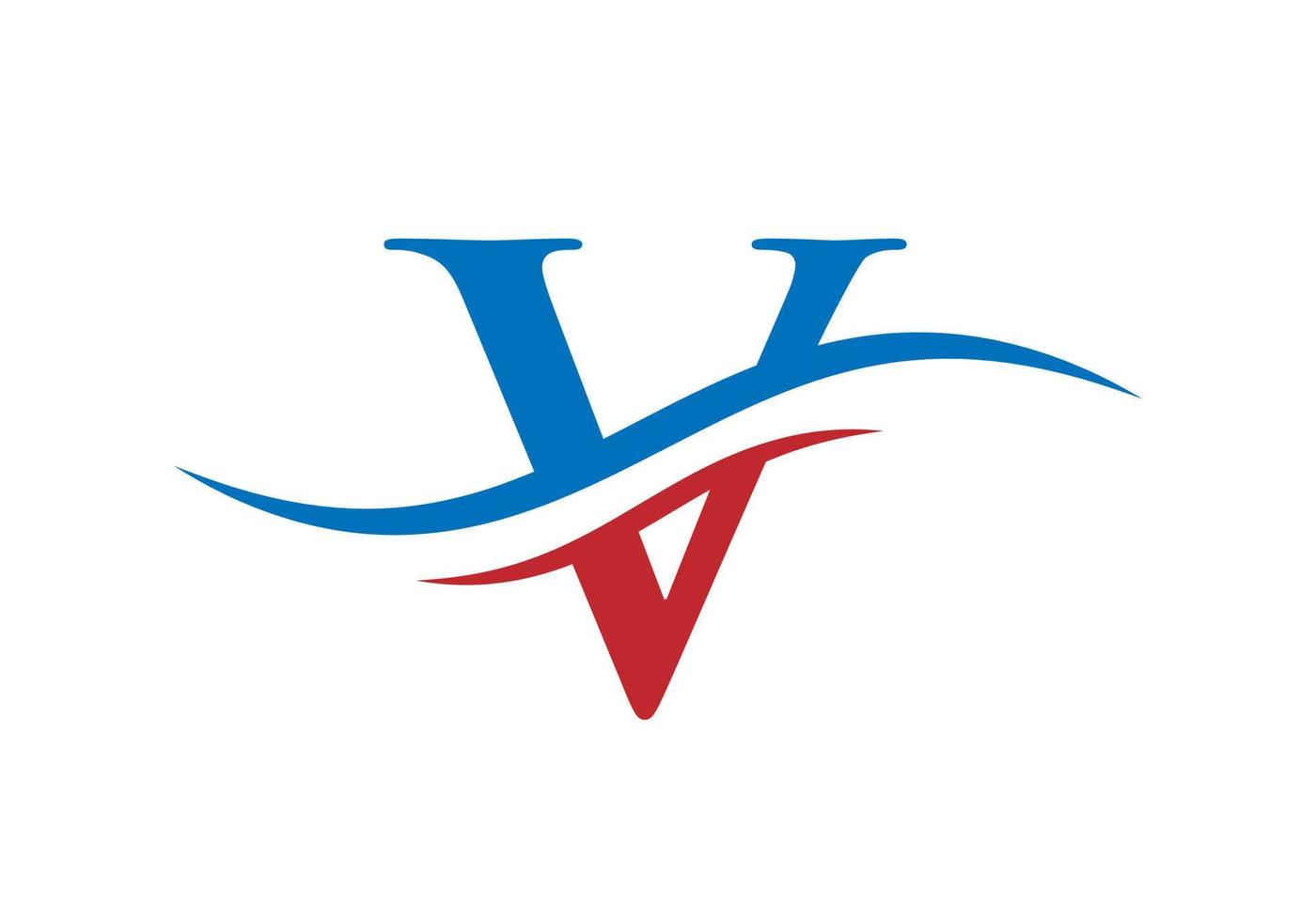 Buchstabe V-Logo-Design. v Logotyp-Vektorvorlage vektor