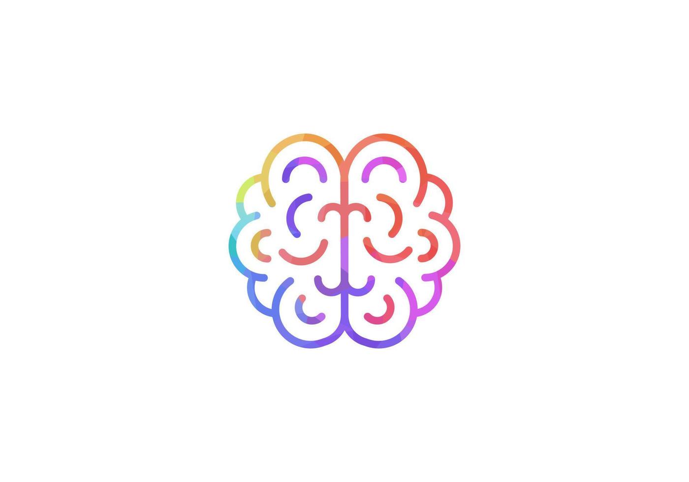 Gehirn-Logo-Design-Vektor-Vorlage. Logo-Designvektor für künstliche Intelligenz des Gehirns. Gesundheits-Icon-Design vektor
