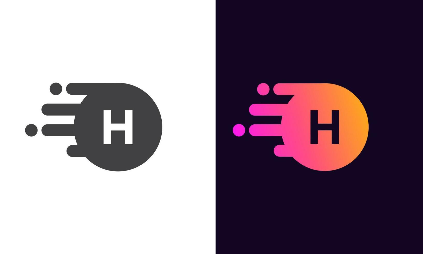 Buchstabe h Technologie-Logo-Design-Vorlage. modernes Logo-Symbol vektor