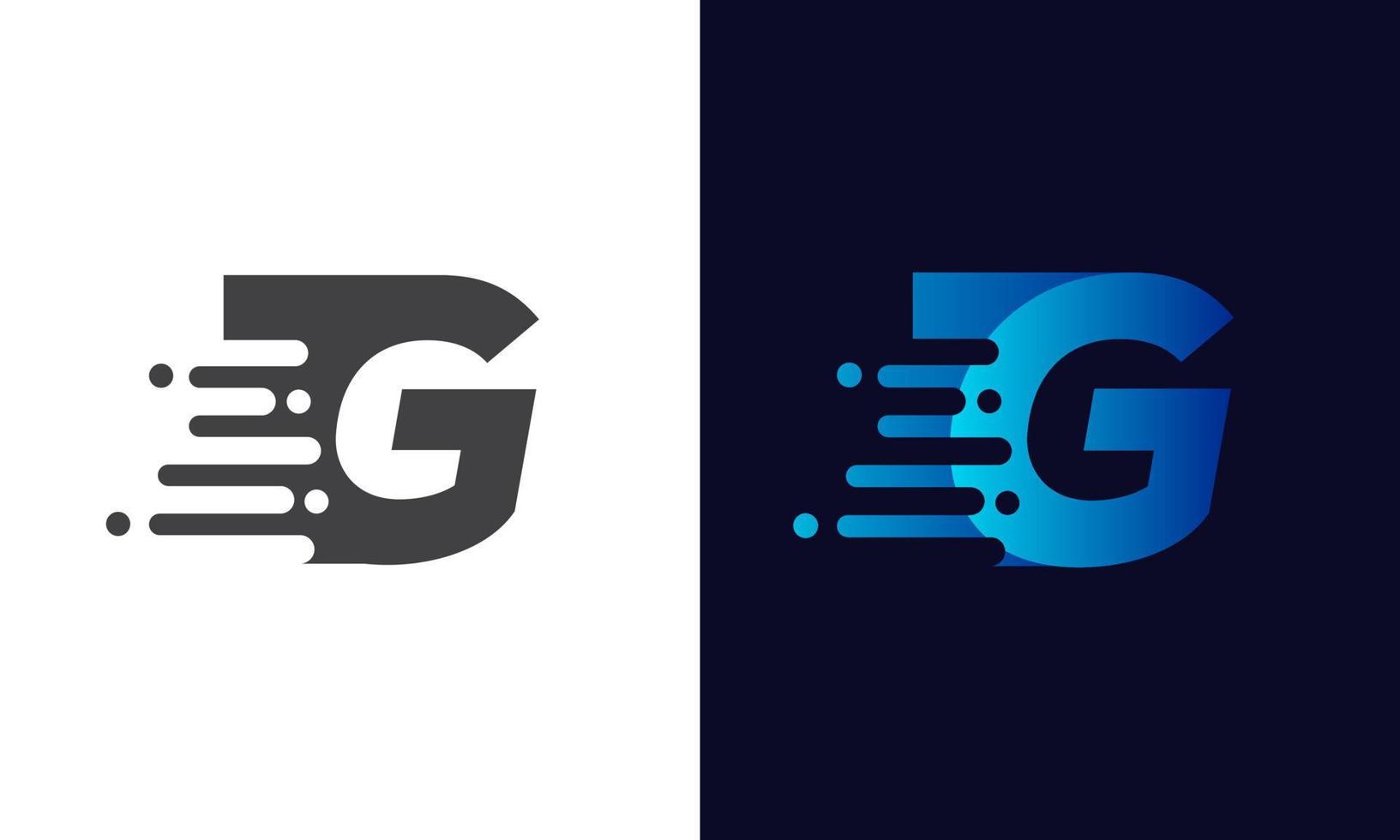 buchstabe g logo schnelle geschwindigkeit, schnelles energietropfensymbol. Geschwindigkeits-Logo-Element vektor