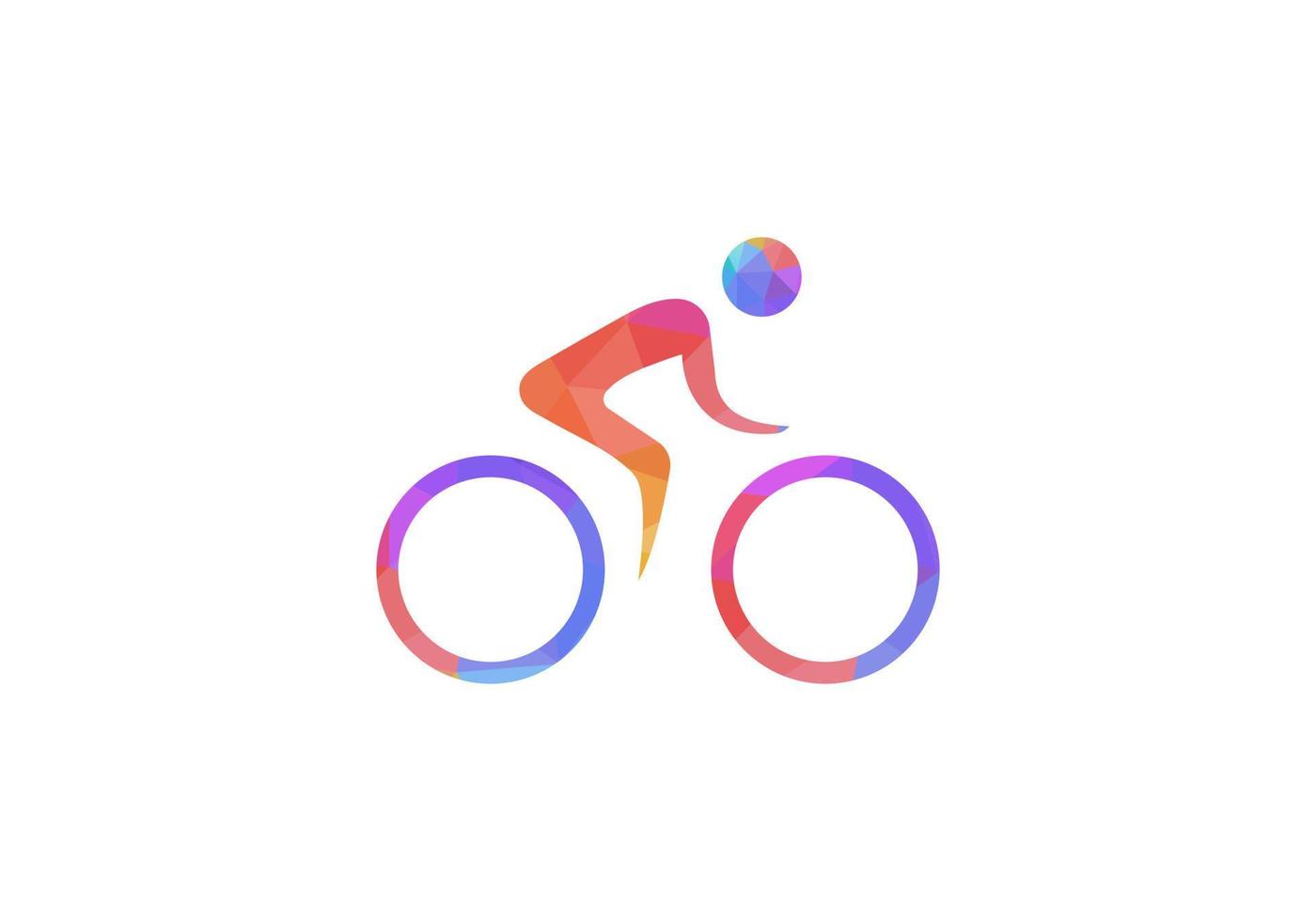 Mann Radfahren Vektor Icon Flat Style Illustration. Mann Radfahren Vektorsymbol einfaches Zeichen und modernes Symbol