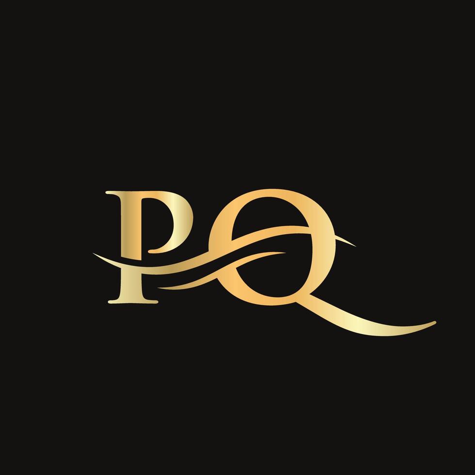 pq logotyp. monogram brev pq logotyp design vektor. pq brev logotyp design vektor