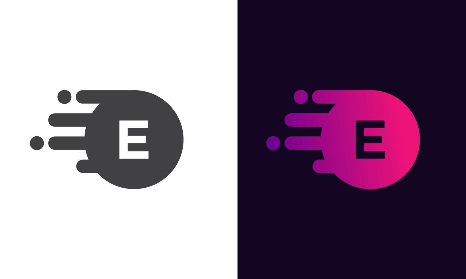 Buchstabe e-Technologie-Logo-Design-Vorlage. modernes Logo-Symbol vektor