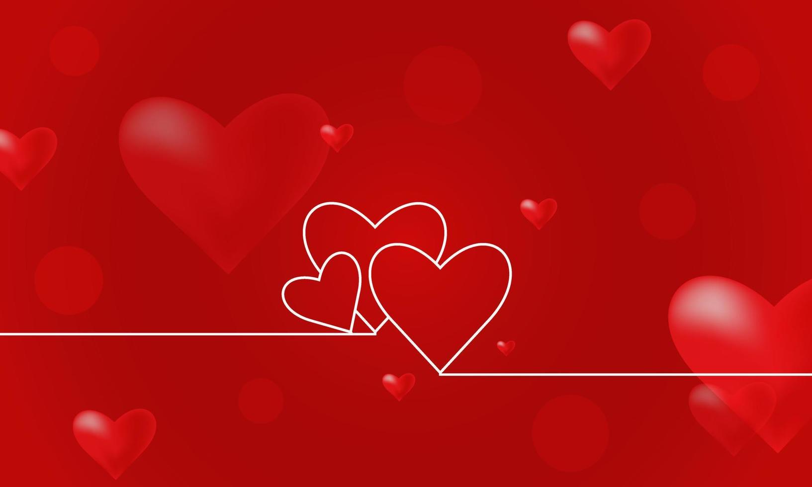 Strichzeichnungen Liebe zum Valentinstag Hintergrund vektor
