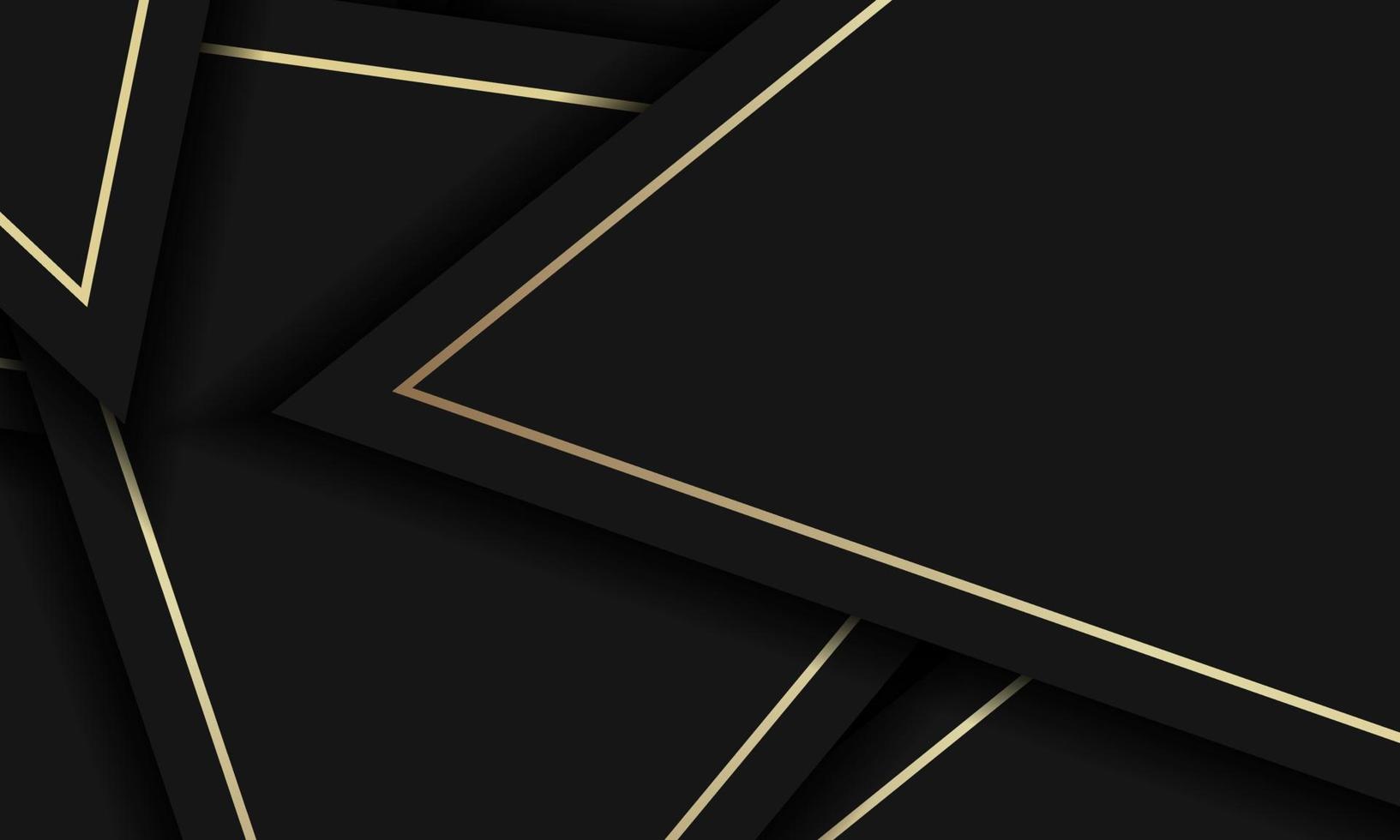 Abbildung abstrakte goldene Linien Luxus auf schwarzem Hintergrund überlappen vektor