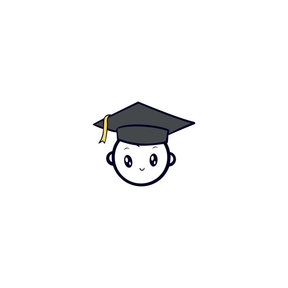 Abschluss-Logo. intelligentes Kinderlogo. Bildung Kinderclub. vektor